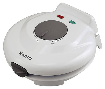 Вафельниця кругла Magio MG 398 1 секція 750 Вт Білий/ Сірий, фото 1
