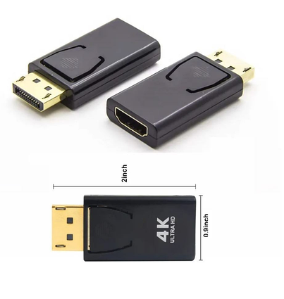 Перехідник відео DisplayPort DP на HDMI 4K