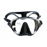 Маска для дайвінгу та підводного полювання BS DIVER VESPA, чорний силікон, моноскло, безрамкова