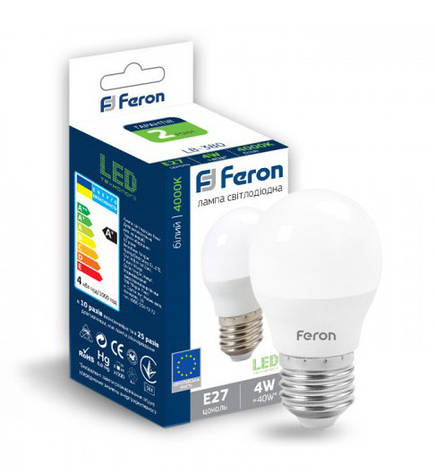 Лампа cвітлодіодна Feron LB-380 8LED E27 4W 4000K (25642), фото 3