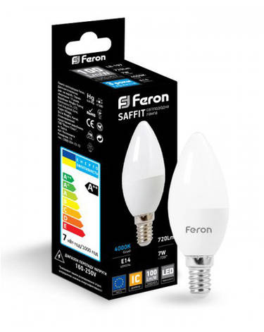 Лампа cвітлодіодна Feron LB-197 14LED E14 7W 4000K (25810), фото 1