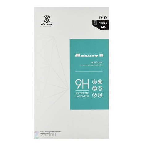 Захисне Скло Nillkin для Meizu M5 Anti-Exposion Glass Screen 9H Прозоре, фото 1
