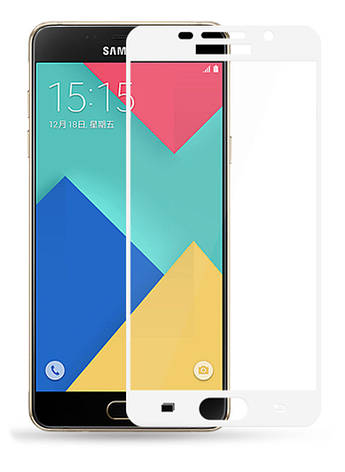 Захисне скло Glass Protector для Samsung A5/ A510F Білі рамки, фото 1