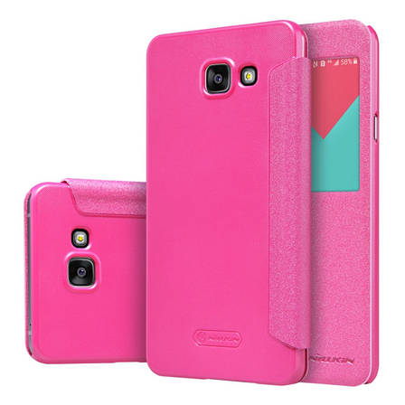 Чохол-книжка Nillkin для Samsung A710F A7(2016) Sparkle ser. Рожевий, фото 1