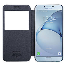 Чохол-книжка Nillkin для Samsung A810 A8(2016) Sparkle ser. Чорний, фото 3