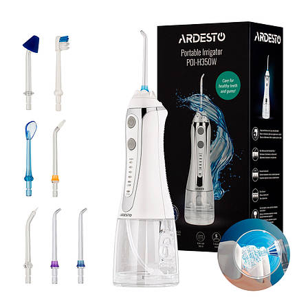 Іригатор портативний Ardesto POI-H350W 300 мл Білий (POI-H350W), фото 1