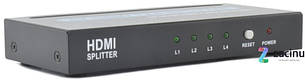 Спліттер HDMI Spliter 1-вхід - 4-виходи ST-0104B, фото 1