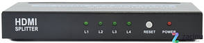 Спліттер HDMI Spliter 1-вхід - 4-виходи ST-0104B, фото 4