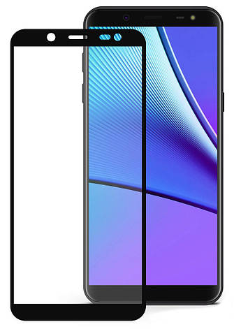 Захисне скло NZY для Samsung Galaxy J8 (2018) Full Glue Чорні рамки (001726), фото 1