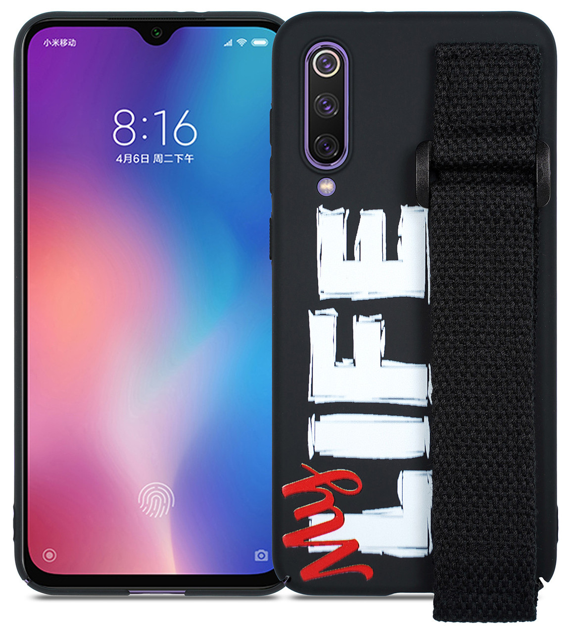 Чохол-накладка DEF для Xiaomi Mi 9 SE PC Wristband My Life Чорний (495590)
