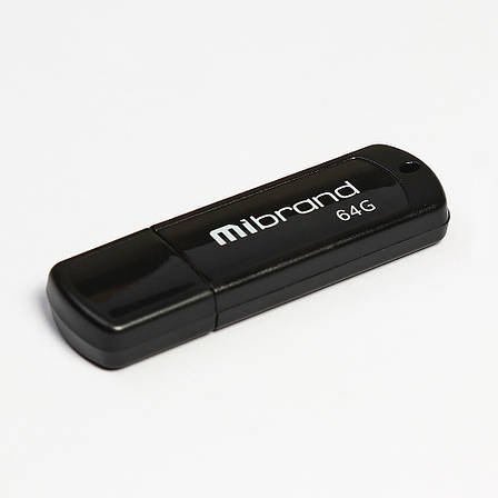 USB Флешка (Флеш-накопичувач) 2.0 Mibrand Grizzly 64Gb Чорний (MI2.0/GR64P3B), фото 3