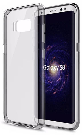 Чохол-накладка Rock RPC1225 для Samsung G950 S8 Pure ser.TPU+PC Прозорий/чорний, фото 1