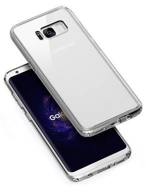 Чохол-накладка Rock RPC1225 для Samsung G950 S8 Pure ser.TPU+PC Прозорий/чорний, фото 3