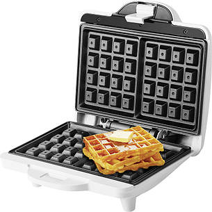 Вафельниця ECG S 1370 Waffle 700 Вт Білий, фото 3