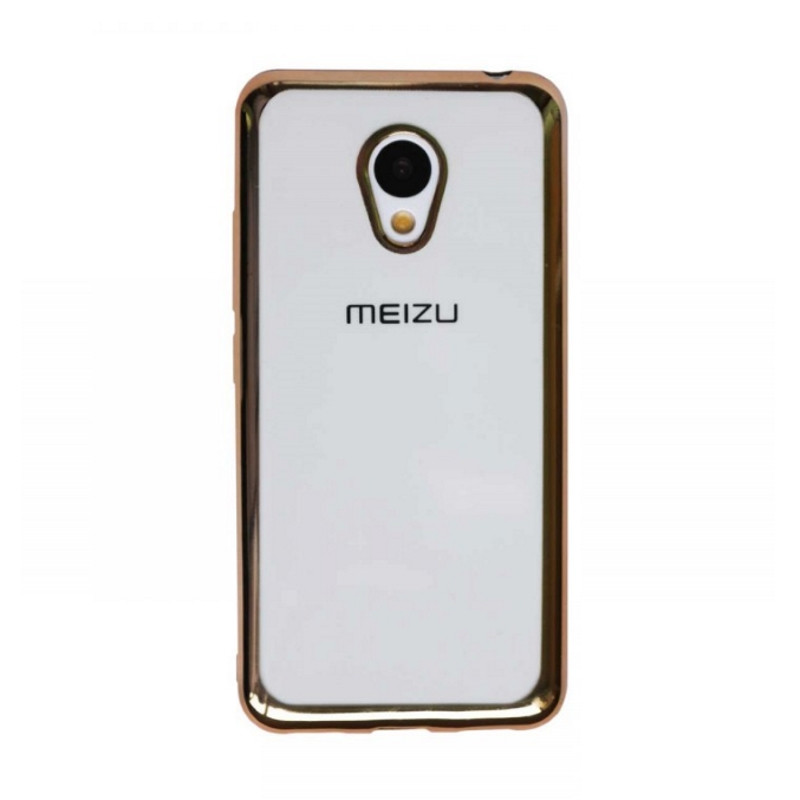 Чохол-накладка для Meizu M3/ M3 mini/ M3s Прозорий/золотистий(308464)