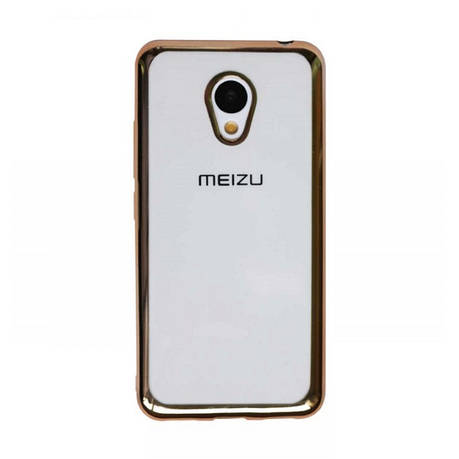 Чохол-накладка для Meizu M3/ M3 mini/ M3s Прозорий/золотистий(308464), фото 1