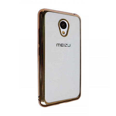 Чохол-накладка для Meizu M3/ M3 mini/ M3s Прозорий/золотистий(308464), фото 3