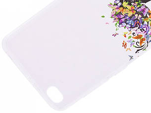 Чохол-накладка для Xiaomi Redmi 4a Cute Print ser. Girl (Butterfly colors) Прозорий/безколірний, фото 3