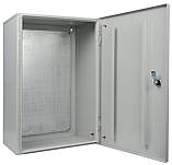 Корпус з монтажною панеллю металевий 60*40*25, IP31, серії UBox, фото 4