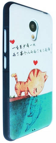 Чохол-накладка для Meizu M3/ M3 mini/ M3s Rebus ser. Animals love Білий, фото 4
