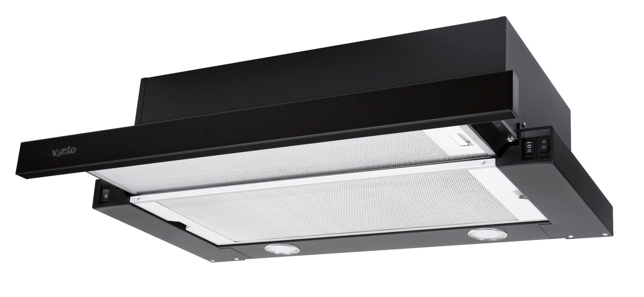 Витяжка Ventolux Garda 60 BK (750) SMD LED Телескопічна Чорний