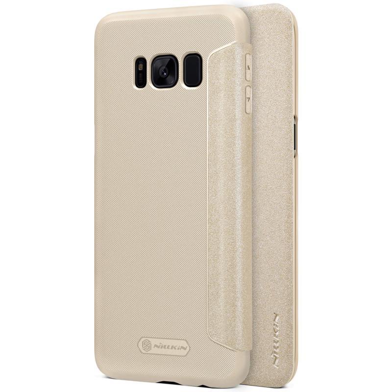 Чохол-книжка Nillkin для Samsung G955 S8 Plus Sparkle ser. Золотистий(138582)
