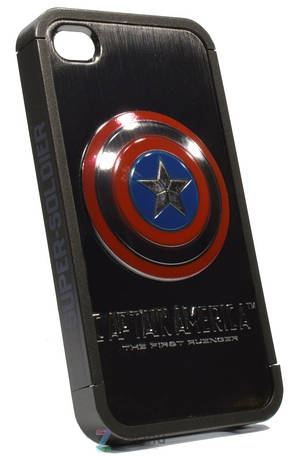 Чохол-накладка Captain America для iPhone 4/4S Protect Case Сірий, фото 1