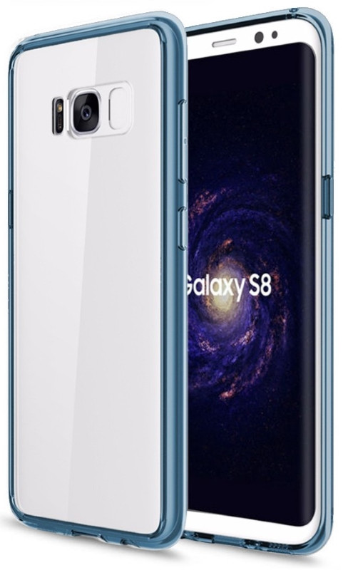 Чохол-накладка Rock RPC1226 для Samsung G955 S8 Plus Pure ser.TPU+PC Прозорий/синій