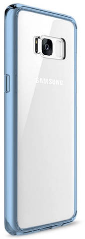 Чохол-накладка Rock RPC1226 для Samsung G955 S8 Plus Pure ser.TPU+PC Прозорий/синій, фото 4