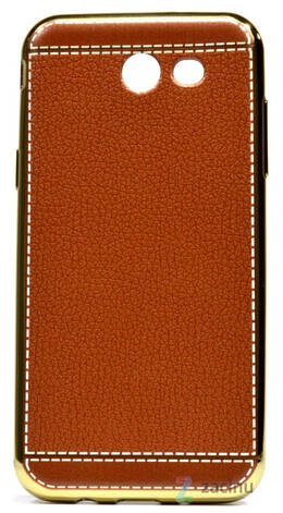 Чохол-накладка для Samsung J330 J3(2017) TPU Імітація шкіри Світло-коричневий(353105), фото 1