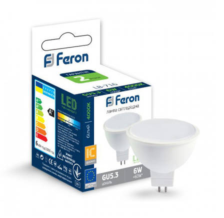 Лампа cвітлодіодна Feron LB-716 12LED GU5.3 6W 4000K (25687), фото 3