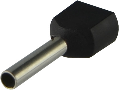 Наконечники трубчасті ТЕ 1,5-12 чорні (100 шт.), фото 1