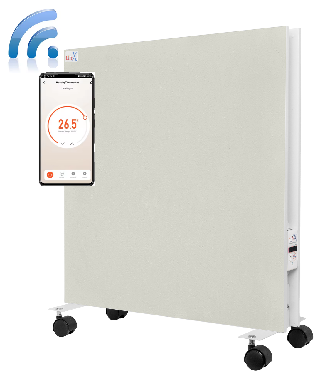 Підлоговий обігрівач з WiFi 1DAL Smart 800 DUO (бежевий) | Керамічний, Двосторонній (SMRT800DBE)