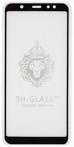 Захисне Скло для Samsung A600FZ A6 2018 Full Glue 9H-Glass PRO Чорна рамка, фото 1