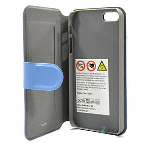 Чохол-книжка Hama для iPhone 5/5S/SE Dots ser. Блакитний, фото 3