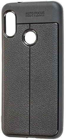 Чохол-накладка для Xiaomi Redmi S2 TPU Імітація шкіри Чорний, фото 1