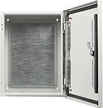 Корпус з монтажною панеллю металевий 40*30*20, IP65, серії UBox, фото 4