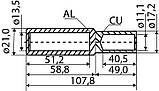 Гільза мідно-алюмінієва GTL-95, фото 4