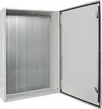 Корпус з монтажною панеллю металевий 120*80*30, IP65, серії UBox, фото 4