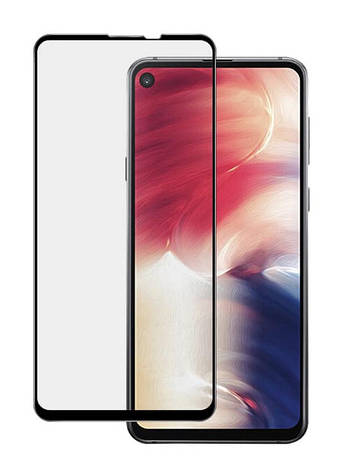 Захисне скло NZY для Samsung Galaxy A8S (2018) Full Glue Glass Чорні рамки (999996), фото 1