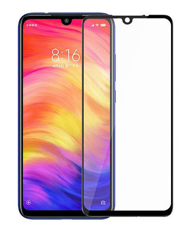 Захисне скло NZY для Xiaomi Redmi 7 Full Glue Чорні рамки (999666), фото 1