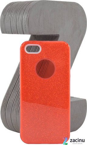 Чохол-накладка TPU для Apple iPhone 5/5S/SE Glitter ser. Червоний, фото 1
