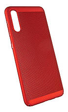 Чохол-накладка NZY для Samsung Galaxy A50/ A505F Grid Case ser. Червоний (971136), фото 5