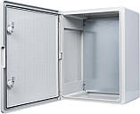 Корпус з АБС-пластику, ударостійкий, з монтажною панеллю, непрозорі дверцята, 40*50*24, ІР65, серіїUBox, фото 4