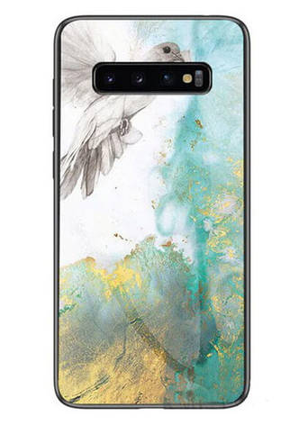 Чохол-накладка NZY для Samsung Galaxy S10 Plus TPU+Glass Luxury Marble Голуб (972652), фото 1