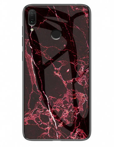 Чохол-накладка NZY для Xiaomi Redmi 7 TPU+Glass Luxury Marble Марсала (972942), фото 1