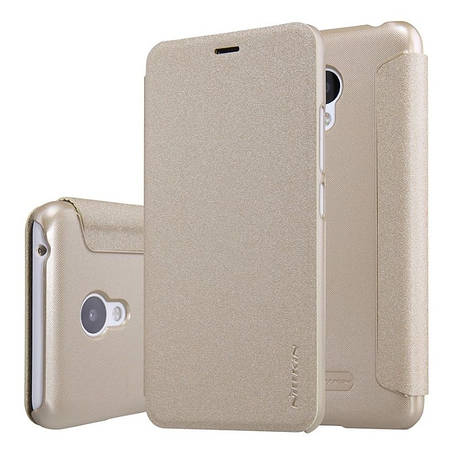 Чохол-книжка Nillkin для Meizu M3/ M3 mini/ M3s Sparkle ser. Золотистий(124219), фото 1
