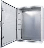 Корпус з АБС-пластику, ударостійкий, з монтажною панеллю, непрозорі дверцята, 60*80*28, ІР65, серіїUBox, фото 4