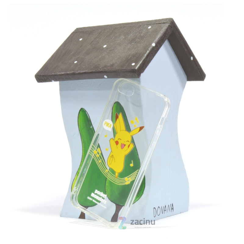 Чохол-накладка для iPhone 5/5S/SE "Pokemon GO"ser. Pikachu Pika-прозорий