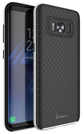 Чохол-накладка iPaky для Samsung G955 S8 Plus TPU+PC Чорний/сріблястий, фото 1
